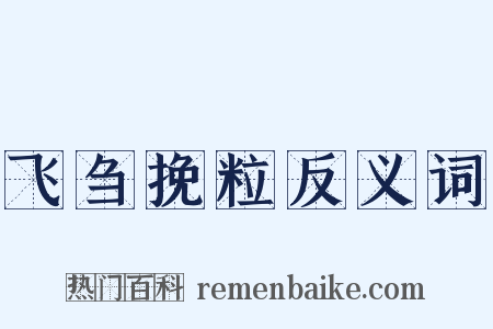 飞刍挽粒反义词是什么意思的图片